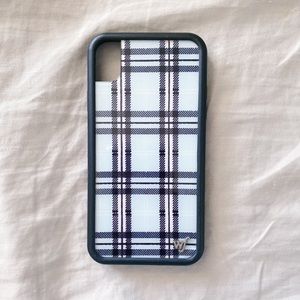 Blue plaid Wildflower XR phone case